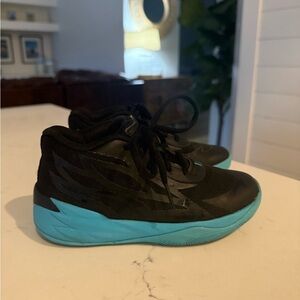 Youth Black and Blue Athletic Sneakers